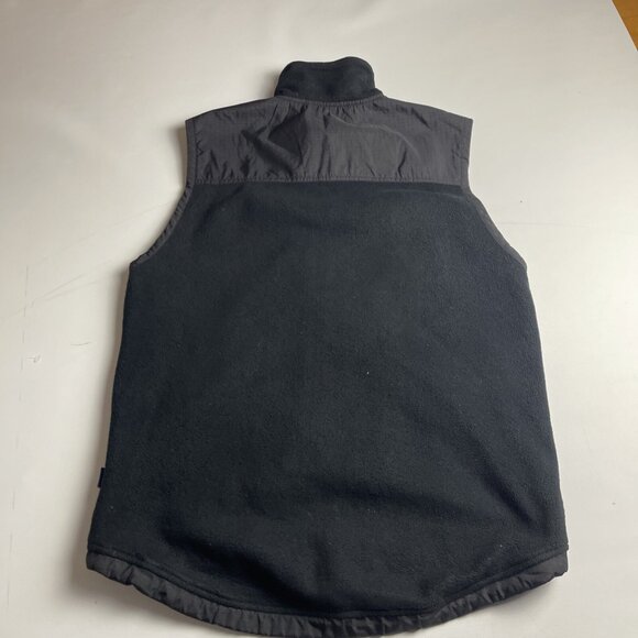 Vintage OP Ocean Pacific Mens Medium Vest Polar fleece Full zip Black Patch Logo - Picture 14 of 14